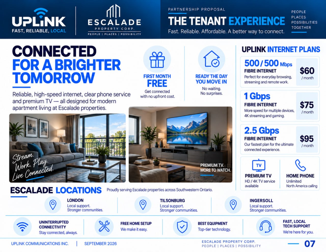 Escalade tenant experience and internet plans slide 7