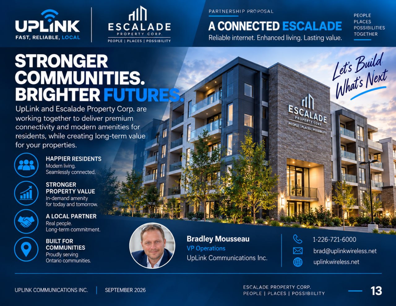 Connected Escalade closing and contact slide 13
